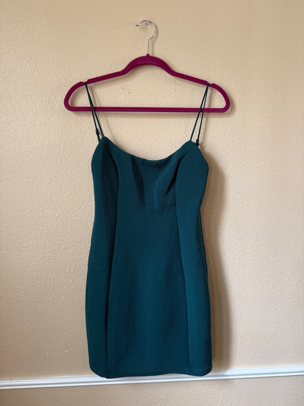 Lulu's Teal Green Mini Dress with Thin Straps